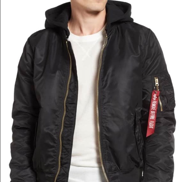 Alpha Industries Jackets Coats Alpha Industries Ma Natus Hooded Bomber Jacket Poshmark